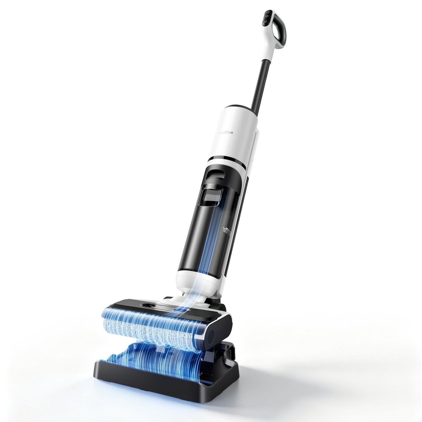 Aspirateur laveur sans fil 20 kPa — eau électrolysée, 250 m²
