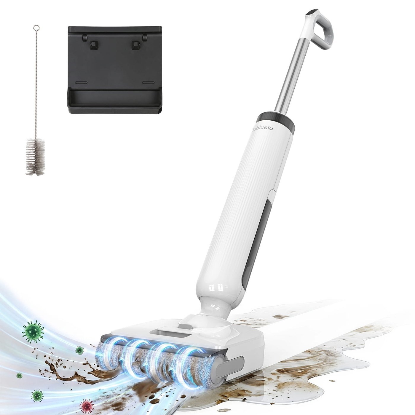 Aspirateur laveur sans fil à plat 180° — nettoyage sous les meubles