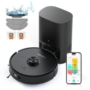 Robot aspirateur laveur autovidage 3 L — 180 min d'autonomie